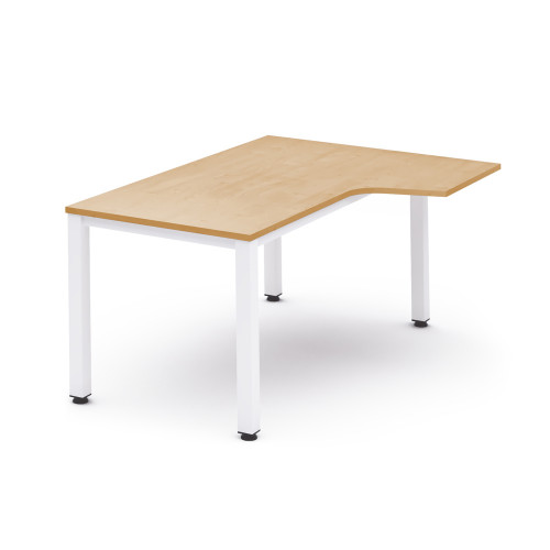 ROCADA - MESA DE OFICINA SERIE EXECUTIVE FORMA L DERECHA 160X120 BLANCA / HAYA (Ref.2051AM01)