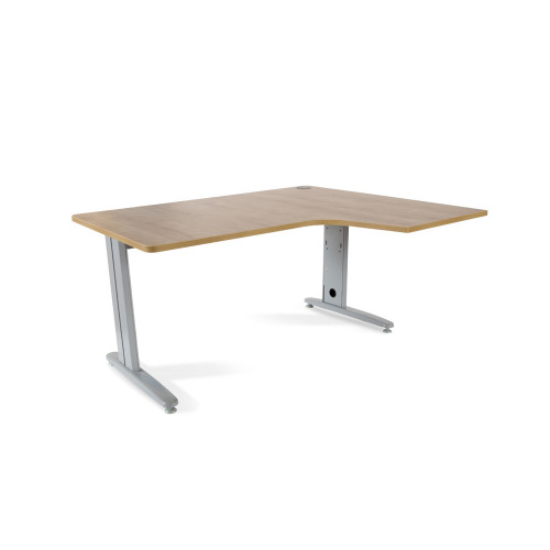 ROCADA - MESA DE OFICINA SERIE METAL FORMA L DERECHA 160X120 GRIS / ROBLE (Ref.2051AC08)