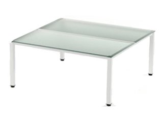 ROCADA - MESA EXECUTIVE 140x80 ESTRUCTURA BLANCO TABLERO CRISTAL (Ref.2001AM05)