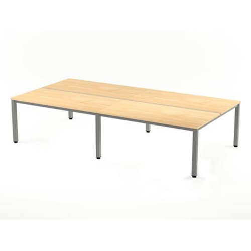 ROCADA - MESA EXECUTIVE 163x360 ESTRUCTURA ALUMINIO TABLERO MELAMINA HAYA (Ref.2204AD01)