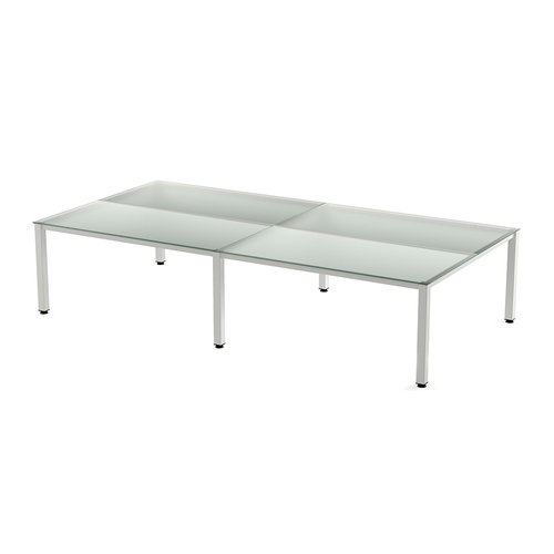ROCADA - MESA EXECUTIVE 163x360 ESTRUCTURA BLANCO TABLERO CRISTAL (Ref.2204AM05)