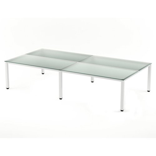 ROCADA - MESA EXECUTIVE 320x163 ESTRUCTURA BLANCO TABLERO CRISTAL (Ref.2203AM05)