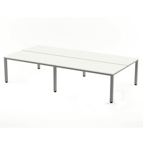 ROCADA - MESA EXECUTIVE 360x163 ESTRUCTURA ALUMINIO TABLERO MELAMINA BLANCO (Ref.2204AD04)