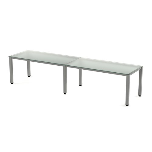 ROCADA - MESA EXECUTIVE 360x80 ESTRUCTURA ALUMINIO TABLERO CRISTAL (Ref.2210AD05)