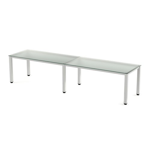 ROCADA - MESA EXECUTIVE 360x80 ESTRUCTURA BLANCO TABLERO CRISTAL (Ref.2210AM05)