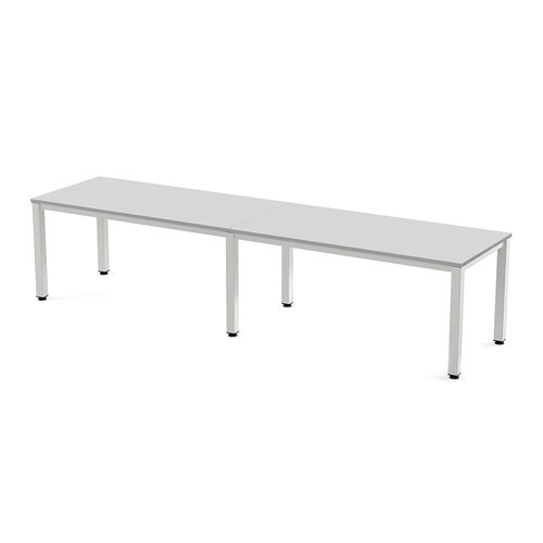 ROCADA - MESA EXECUTIVE 360x80 ESTRUCTURA BLANCO TABLERO MELAMINA GRIS (Ref.2210AM02)