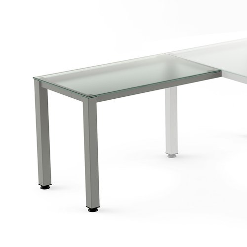 ROCADA - MESA EXECUTIVE ALA 100x60 ESTRUCTURA ALUMINIO TABLERO CRISTAL (Ref.2107AD05)