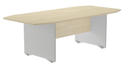 ROCADA - MESA MEETING DE JUNTAS 220x100 PIES MELAMINA ALUMINIO TABLERO ROBLE (Ref.3003AB08)