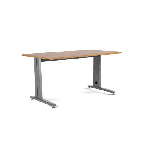 ROCADA - MESA METAL 160x80 ESTRUCTURA ALUMINIO TABLERO ROBLE (Ref.2002AC08)