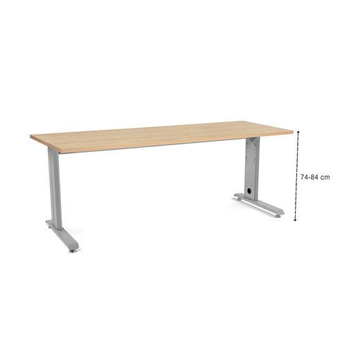 ROCADA - MESA METAL ADJUST 200x80 ESTRUCTURA ALUMINIO TABLERO ROBLE (Ref.2004ACR08)