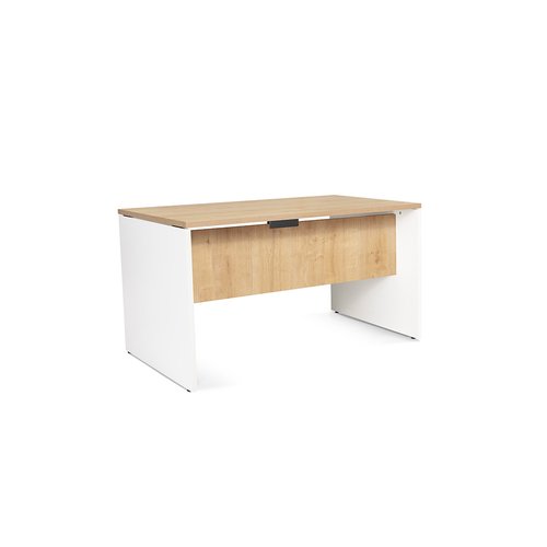 ROCADA - MESA WORK 140x80 ESTRUCTURA BLANCO TABLERO ROBLE (Ref.2001AW08)