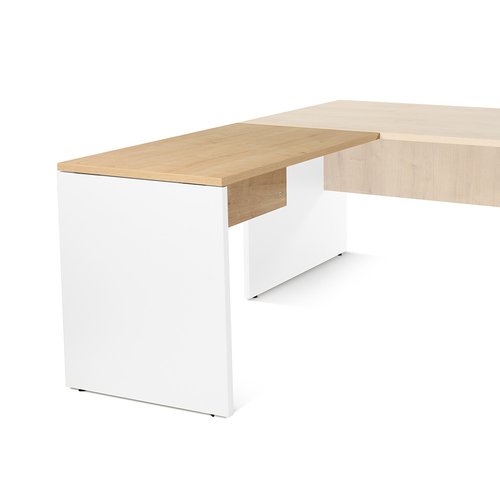 ROCADA - MESA WORK ALA 100x60 ESTRUCTURA BLANCO TABLERO ROBLE (Ref.2102AW08)