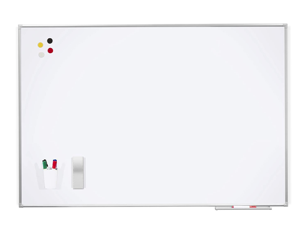 ROCADA - PIZARRA LACADA BLANCA MAGNÉTICA MARCO DE ALUMINIO 200X120CM (Ref.6411)