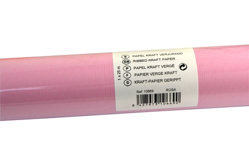 SADIPAL - PAPEL de EMBALAR KRAFT ROLLO FUSION 1x50 m ROSA (Ref.10670)