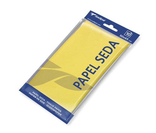 SADIPAL - PAPEL SEDA BLISTER 10 hojas 50x65 cm AMARILLO (Ref.6235)