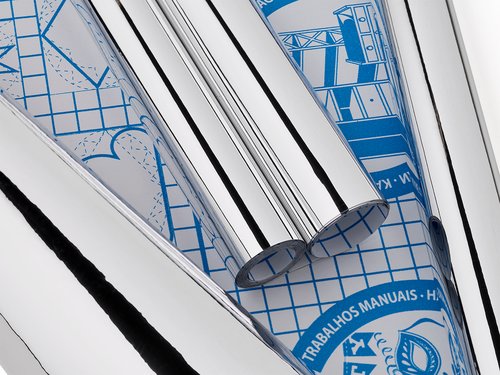 SADIPAL - PLASTICO ADHESIVO PP METALIZ.50µ ROLLO 0,5 x 3 m PLATA (Ref.12238)