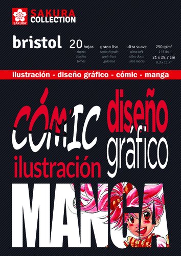 SAKURA - BLOCK DE DIBUJO COMIC Y MANGA (encolado) 250g A4 20h (Ref.93202129)