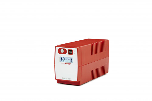 SALICRU - SPS 650 SOHO+ IEC – Sistema de Alimentación Ininterrumpida (SAI/UPS) de 650 VA Line-interactive y con doble cargador USB (Tipo de tomas IEC) (Ref.647CA000008)