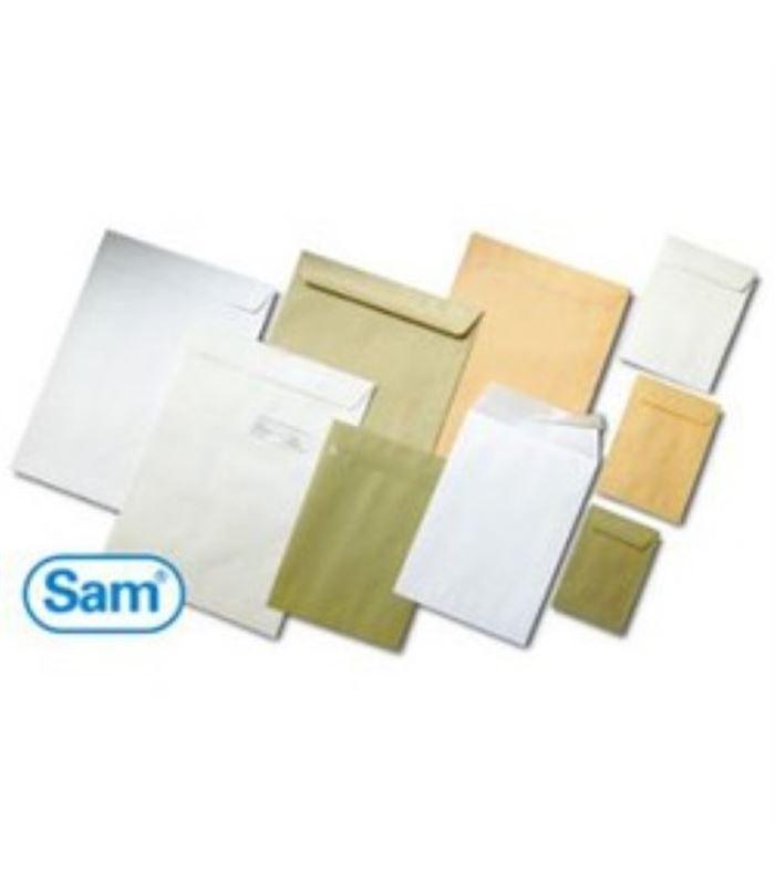 SAM - BOLSA K-12 DIN B4 FOLIO AUTOADHESIVO CON TIRA DE SILICONA 250X353 90 GRAMOS CELULOSA CHAMOIX 250 BOLSAS (Ref.143206)