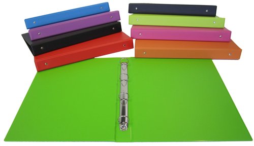 SARO - CARPETA de ANILLAS PVC ESCOLAR Fº 4 an.25mm 9 col.surt. (Ref.2424)