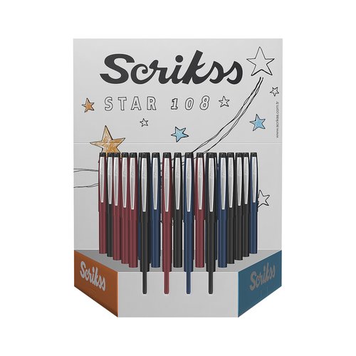 SCRIKSS - BOLIGRAFO F 108 STAR EXPOSITOR DE 36 (Ref.56728)