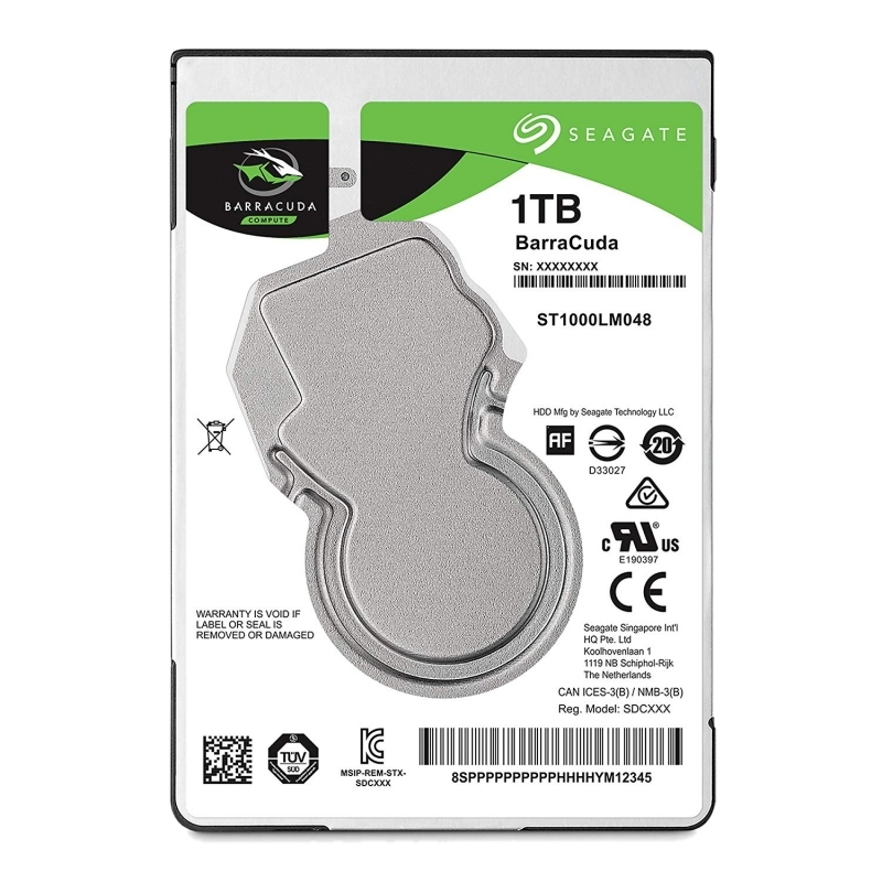 SEAGATE - BarraCuda 1TB 2.5" SATA3 (Canon L.P.I. 5,45€ Incluido) (Ref.ST1000LM048)
