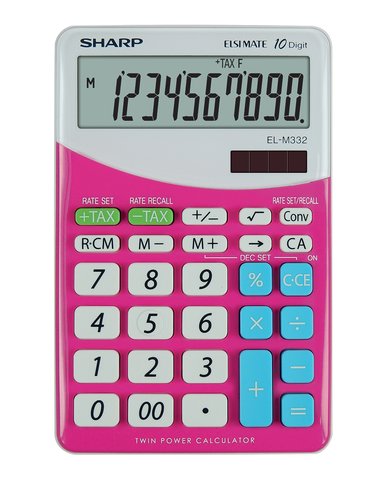 SHARP - CALCULADORA de SOBREMESA 10 DIGITOS EL-M332 ROSA (Ref.ELM332BPK)