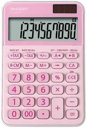 SHARP - CALCULADORA de SOBREMESA 10 DIGITOS ROSA (Ref.EL-M335BPK)