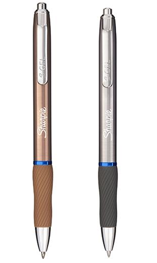 SHARPIE - BOLIGRAFO METAL PREMIUM RETRACTIL TINTA GEL AZUL 0,7 MM COLOR GRIS ACERO Y ORO ROSA (Ref.2162642)