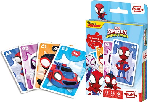 SHUFFLE - BARAJA 4 EN 1 MARVEL´S SPIDEY +4 AÑOS (Ref.10034850)