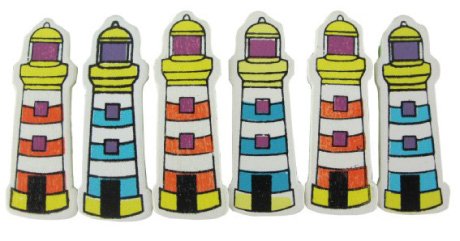 SMART - PINZAS FIXO KIDS MADERA FAROS PACK de 5 (Ref.68006400)