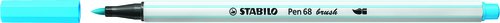 STABILO - ROTULADOR FIBRA PEN 68 BRUSH PUNTA PINCEL AZUL FLUORESCENTE (Ref.568/031)