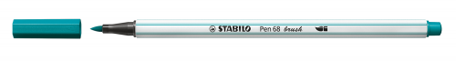 STABILO - ROTULADOR FIBRA PEN 68 BRUSH PUNTA PINCEL AZUL TURQUESA (Ref.568/51)