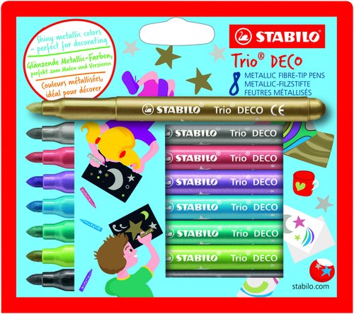 STABILO - ROTULADOR FIBRA TRIO DECO 377 ESTUCHE de 8 (Ref.377/8)