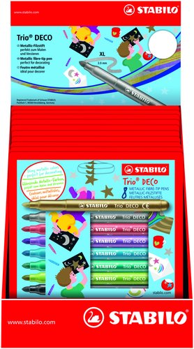 STABILO - ROTULADOR FIBRA TRIO DECO 377 EXPOSITOR de 96 (12x 8 col.) (Ref.377/96-1)