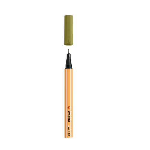 STABILO - ROTULADOR PUNTA FINA POINT 88 0.4MM VERDE BARRO (Ref.88/37)