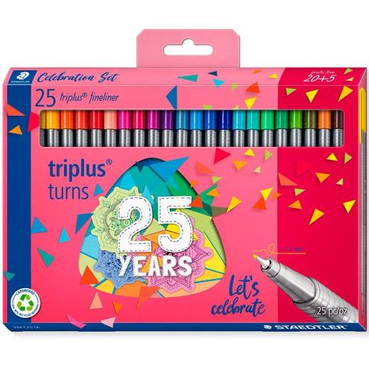 STAEDTLER - ESTUCHE 20+5 ROTULADORES TRIPLUS FINELINER 334 PUNTA SUPERFINA C/SURTIDOS (Ref.334 C25 TA)