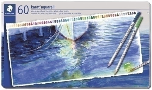 STAEDTLER - LAPICES ACUARELABLES 125 KARAT estuche METAL de 60 (Ref.125 M60)
