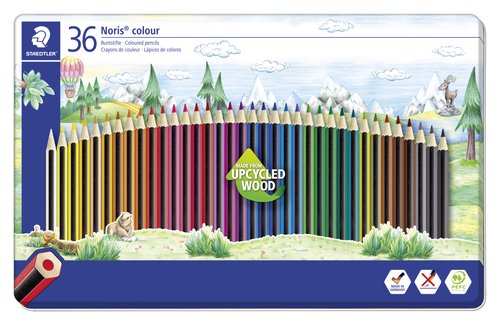 STAEDTLER - LÁPICES DE COLORES NORIS COLOUR SURTIDOS EN BOTE METÁLICO DE 36 (Ref.185 MD36)