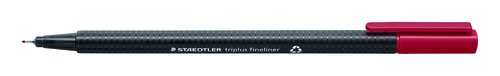 STAEDTLER - ROTULADOR FIBRA 334 TRIPLUS FINELINER CARMIN OSCURO (Ref.334-29)
