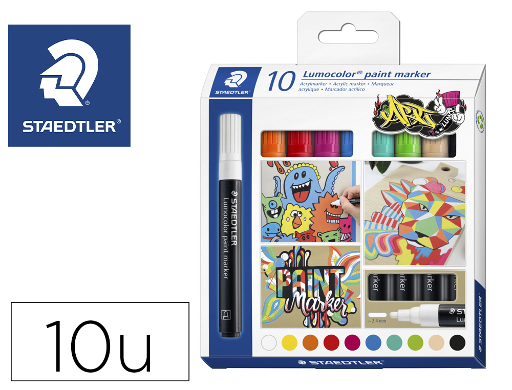 STAEDTLER - ROTULADOR STAED. NO PERMAN.349 EST.10 (Ref.349 C10)