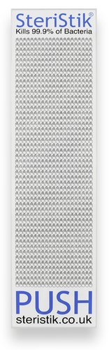 STERISTIK - ETIQUETA ANTIMICROBIANA DOOR PUSH 480 x 120 mm AUTO-ADHESIVA (Ref.STP-120)