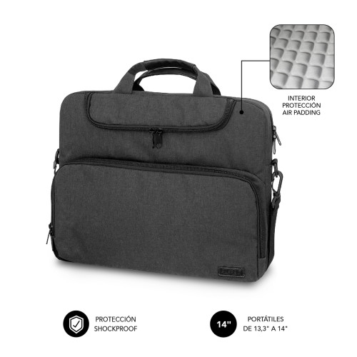 SUBBLIM - AIR PADDING LAPTOP BAG 13,3-14" DARK GREY (Ref.SUBLB-4APLB50)