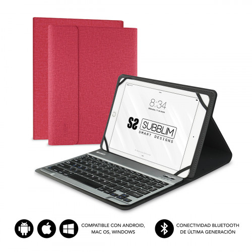 SUBBLIM - Funda con Teclado KEYTAB PRO BLUETOOTH 10,1" Red (Ref.SUB-KT2-BT0003)