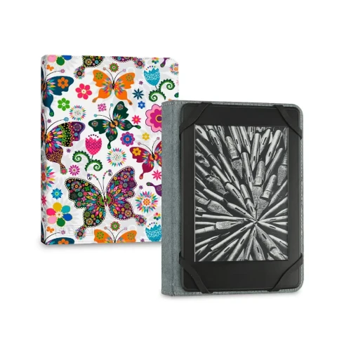 SUBBLIM - Funda Libro Electrónico Clever Ebook Case 6" Mariposas (Ref.SUBCUE-1EC010)
