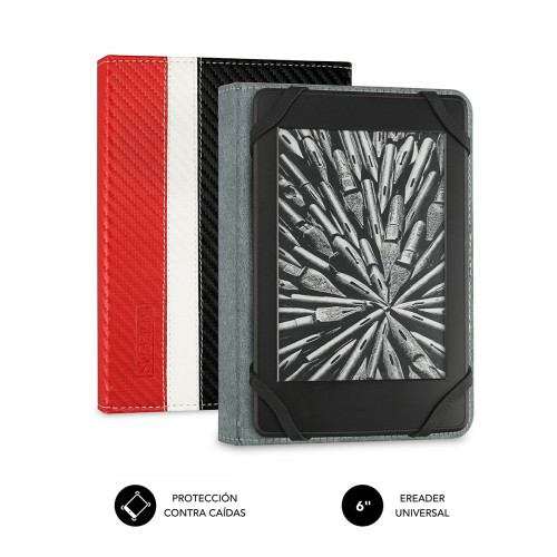 SUBBLIM - Funda Libro Electrónico Clever Ebook Case 6" Red (Ref.SUB-CUE-1EC002)