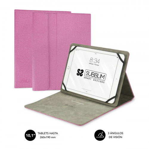 SUBBLIM - Funda Tablet Clever Stand Tablet Case 10,1" Pink (Ref.SUB-CUT-1CT003)