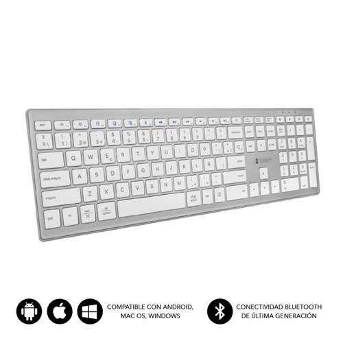 SUBBLIM - KEYBOARD BLUETOOTH PURE EXTENDED SILVER (Ref.SUBKB-2PUE200)