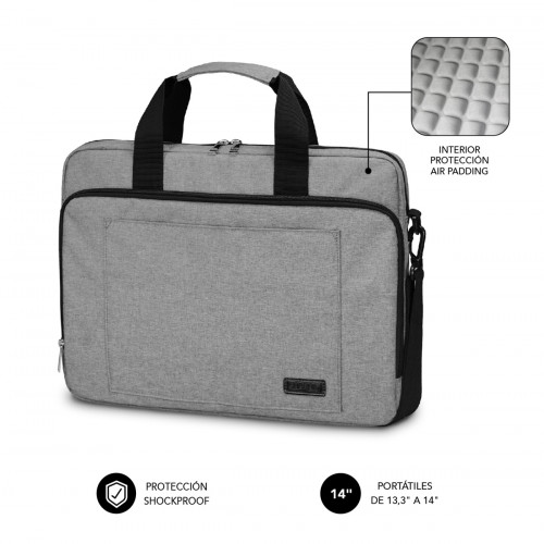 SUBBLIM - Maletín Ordenador Air Padding Laptop bag 13,3-14" Grey (Ref.SUB-LB-4APLB01)