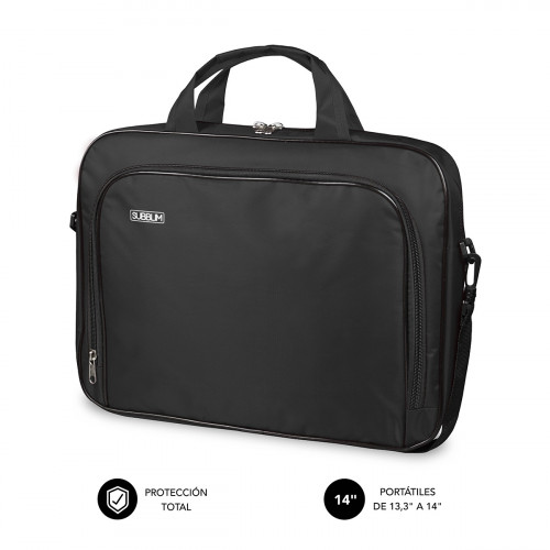 SUBBLIM - Maletín Ordenador Oxford Laptop Bag 13,3"-14" Black (Ref.SUB-LB-1OLB030)